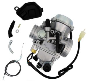 trx 450 carburetor replace for honda foreman 450 trx 450 trx450es trx450fe trx450fm trx450s 1998-2004 with base cover & screw free throttle cable