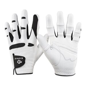 bionic stablegrip with natural fit mens golf glove - 2 pack (2 gloves) (large, worn on left hand)