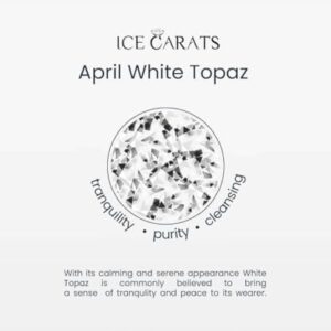 IceCarats 10K Yellow Gold Diamond White Topaz Ring Gemstone Band April Birthstone Jewelry Size 6