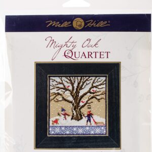 Winter Oak Beaded Counted Cross Stitch Kit Mill Hill 2017 Mighty Oak Quartet Series MH171711