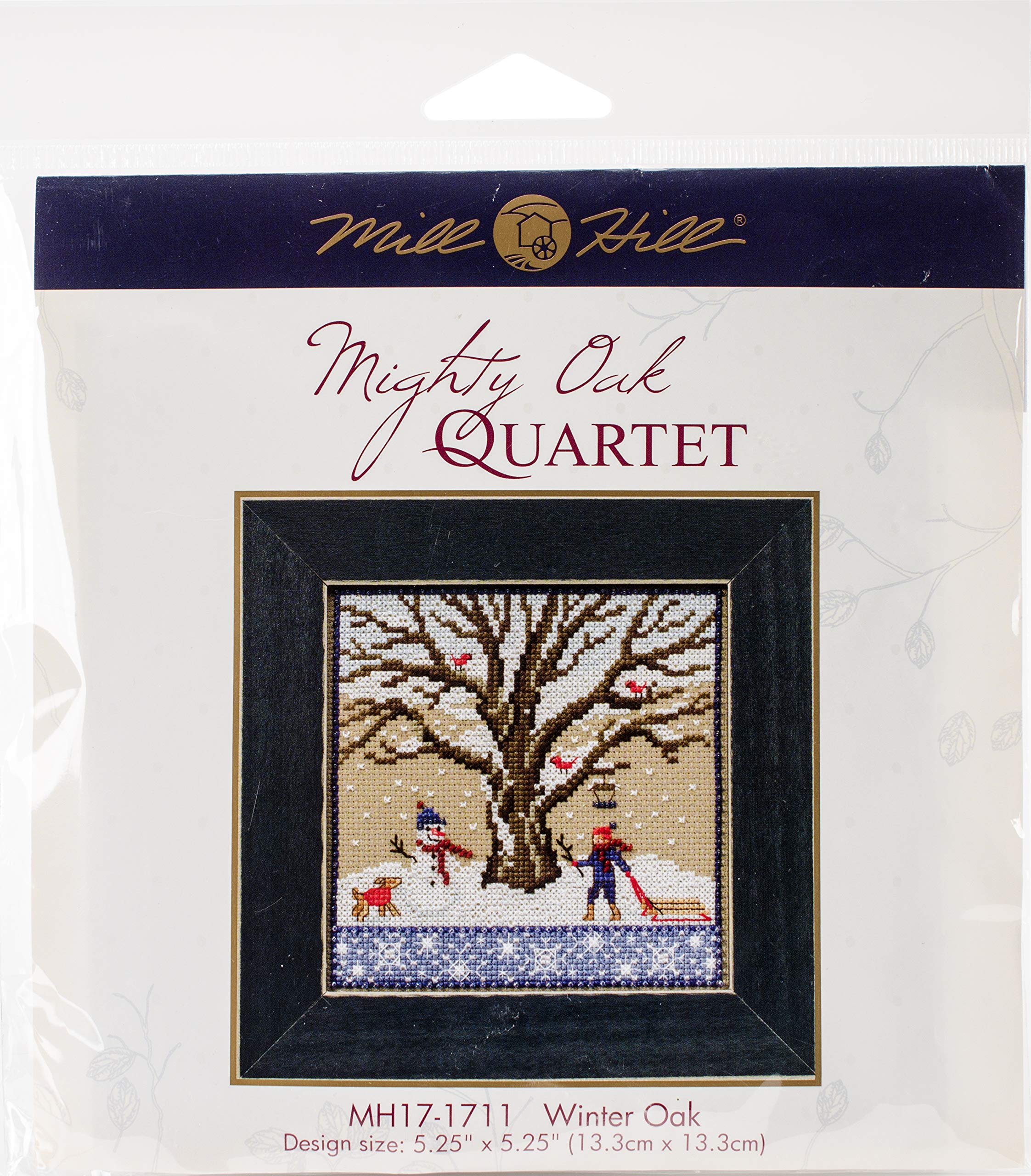 Winter Oak Beaded Counted Cross Stitch Kit Mill Hill 2017 Mighty Oak Quartet Series MH171711