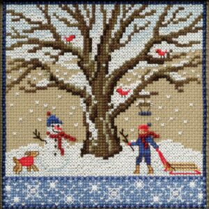 Winter Oak Beaded Counted Cross Stitch Kit Mill Hill 2017 Mighty Oak Quartet Series MH171711