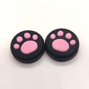 2 x Silicone Analog Controller Thumb Stick Joystick Grips Cap for Nintendo Switch NS/Switch Lite Controller Joy-Con ThumbStick Cute Cat Paw Claw (Pink)