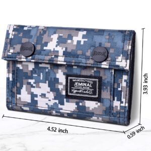 JEMINAL Men's Camo Printed Bifold Wallet Teens Boys Wallets for Kids