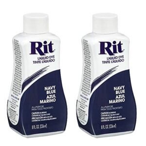 rit dye liquid fabric dye - 8 ounce, navy - 2 pack