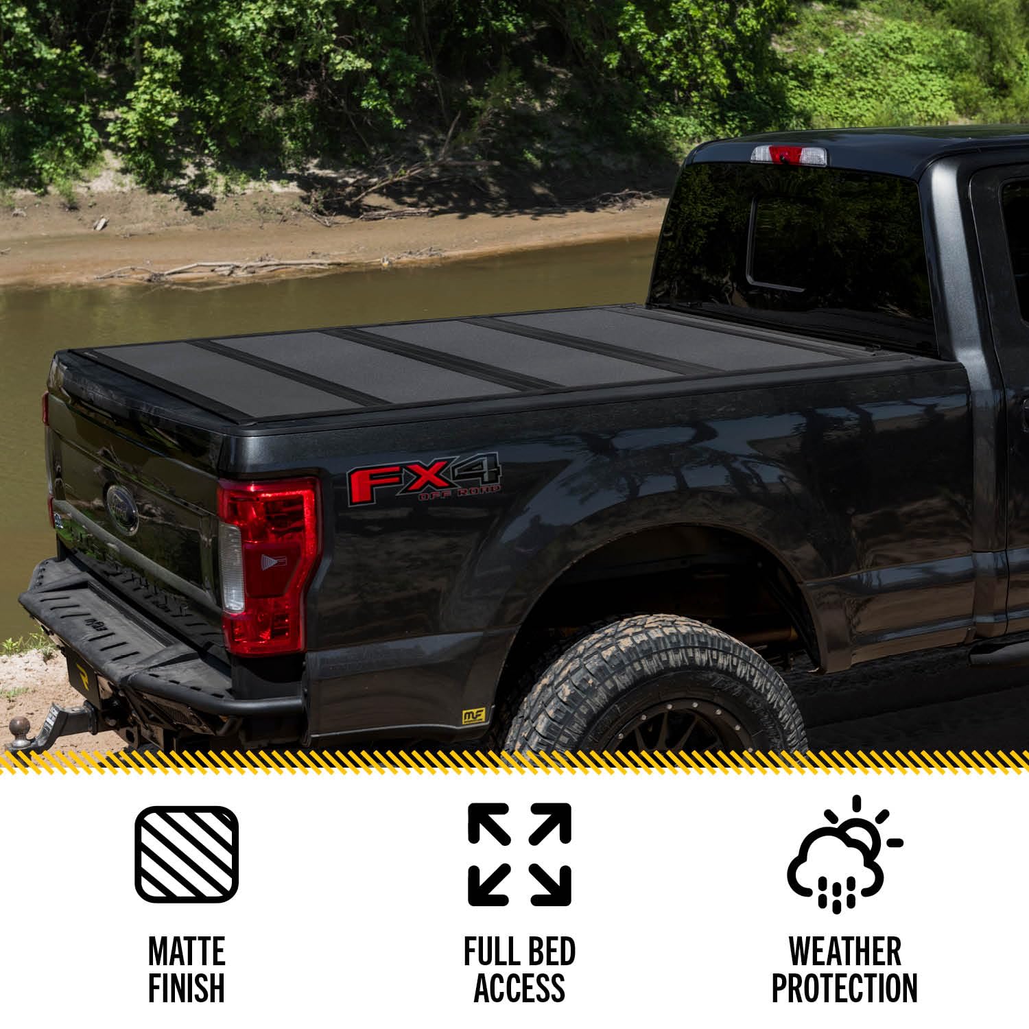 RealTruck BAK BAKFlip MX4 Hard Folding Truck Bed Tonneau Cover | 448330 | Fits 2017-2024 Ford F-250/350 Super Duty 6' 10" Bed (81.9")