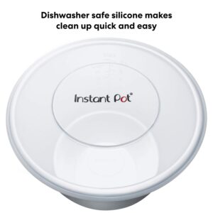 Instant Pot Silicone Lid, 8-In, 3-Qt Pot Lid, Reusable Silicone Lid for Bowl and Food Cover, Microwave Cover for Food, Transparent White