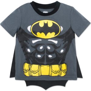 dc comics justice league batman toddler boys cosplay t-shirt and cape 2t