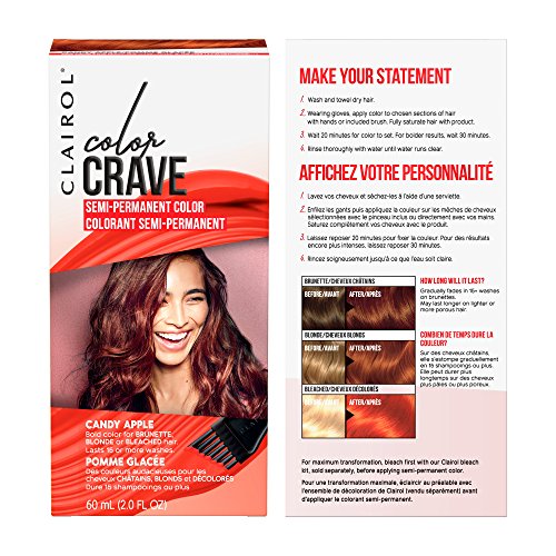 Clairol Color Crave Semi-Permanent Hair Dye, Candy Apple Hair Color, 1 Count