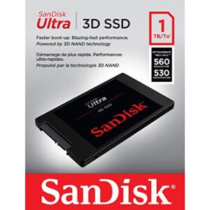 SanDisk Ultra 3D NAND 1TB Internal SSD - SATA III 6 Gb/s, 2.5"/7mm, Up to 560 MB/s - SDSSDH3-1T00-G25