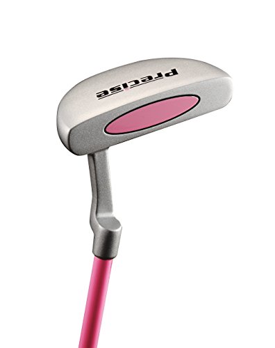 Distinctive Girls Pink Junior Golf Club Set for Age 6 to 8 ( Height 3'8" to 4'4" ), Left Handed Only, Set Includes: Driver, Hybrid Wood, 2 Irons, Putter, Bonus Stand Bag & 2 Headcovers