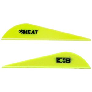 bohning 101036ny25 heat vane, 2.5 neon yellow, 36pk