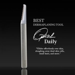 StackedSkincare Dermaplaning Face Exfoliating Tool - Professional-Grade, At-Home, Extra-Sharp Blade to remove Dead Skin and Peach Fuzz - Includes 1 Aluminum Handle and 1 Razor Head (Non-Electric)