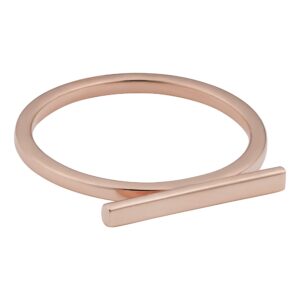 Kooljewelry 14k Rose Gold Horizontal Bar Ring (size 6)