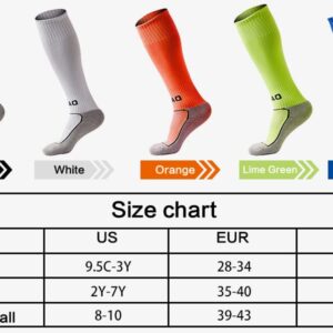 VANDIMI Little Boys/Girls Outfits Compression Long Sport Soccer Socks Pack (Kids/Youth Gifts)