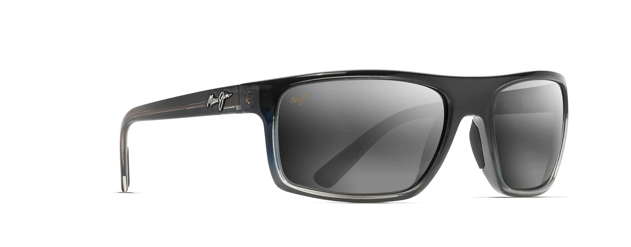 Maui Jim Men's and Women's Byron Bay Polarized Wrap Sunglasses, Marlin/Neutral Grey, Large