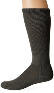 thorlos unisex ms anti-fatigue thick padded over the calf sock, foilage green, large