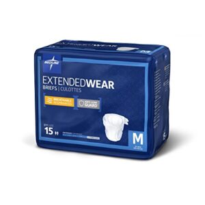 fitright extended wear overnight adult briefs with tabs, maximum absorbency adult diapers, medium (60 count)