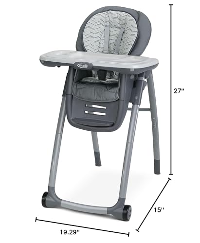 Graco Table2Table Premier Fold 7 in 1 Convertible High Chair | Converts to Dining Booster Seat, Kids Table and More, Landry, 15x19.29x27 Inch (Pack of 1)