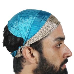 SARJANA HANDICRAFTS Lot 10 Pieces Womens Mens Silk Headband Printed Hairband Bandana Wrap Band (Multicolored (Assorted))