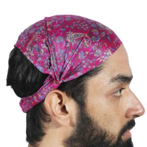 SARJANA HANDICRAFTS Lot 10 Pieces Womens Mens Silk Headband Printed Hairband Bandana Wrap Band (Multicolored (Assorted))