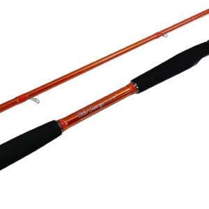 Carrot Stix Collapsible 2 Piece Spinning Wild Wild Orange Giant Size Salmon Steelhead Fishing Rod (10' 0" Medium Heavy)