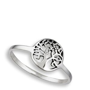 Oxidized Filigree Tree of Life Ring New .925 Sterling Silver Band Size 7