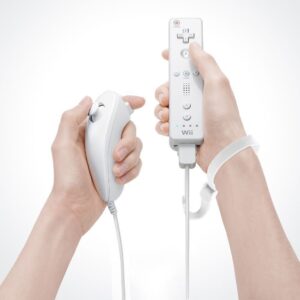 Ambertown 2 x White Silicone Skin Case Cover with Wrist Strap for Nintendo Wii Remote