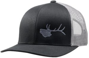 lindo trucker hat - bugling elk (black/graphite)