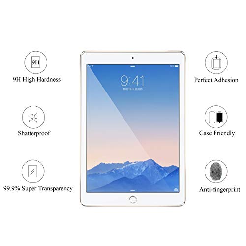 Ailun Screen Protector for iPad (9.7-Inch,2018/2017 Model,6th/5th Generation),iPad Air 1,iPad Air 2,iPad Pro 9.7-Inch 2016,Tempered Glass Film,Apple Pencil Compatible,Case Friendly