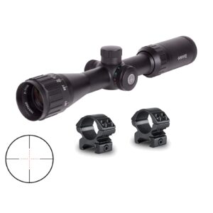 Hawke Sport Optics Riflescope - Vantage 2-7X32 AO, Mil Dot IR Reticle (14211) & 2 Pc 1" Weaver Mounting Rings