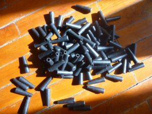 tiger shaft black rubber blunts 125 gr. for training or games/varied wholesale amounts (100pcs)