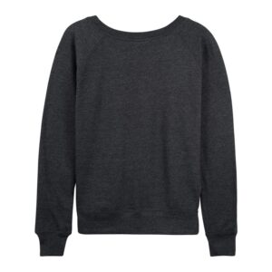 Instant Message - Life Is Tough Darling-Ladies Lightweight French Terry Pullover - Size Small Heather Charcoal