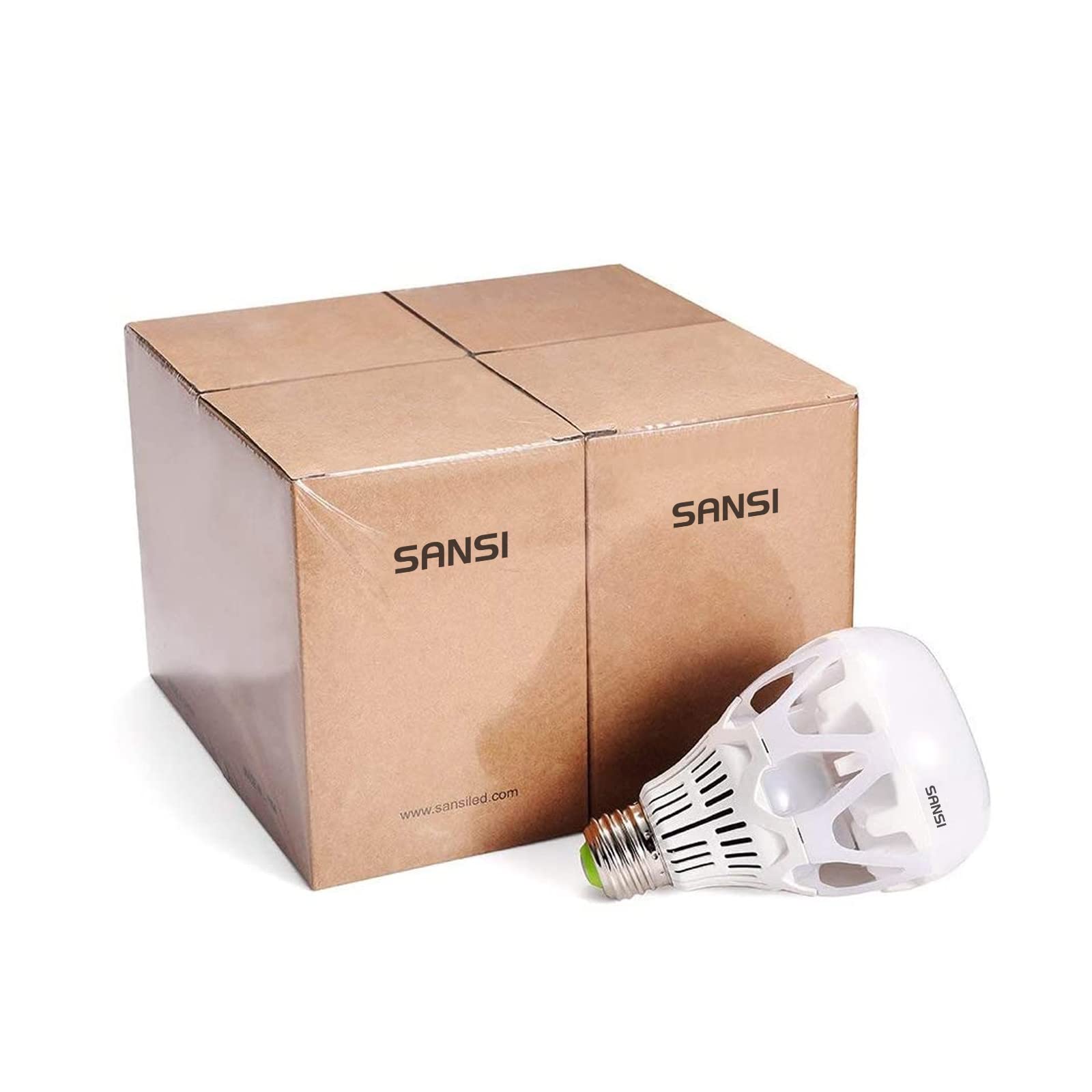 SANSI 18W (150 Watt Equivalent) LED Light Bulb, A21 LED Bulbs, 2500 Lumens Light Bulbs, 5000K Daylight LED, E26 Base, Non-Dimmable, Bright led bulbs, 4-Pack