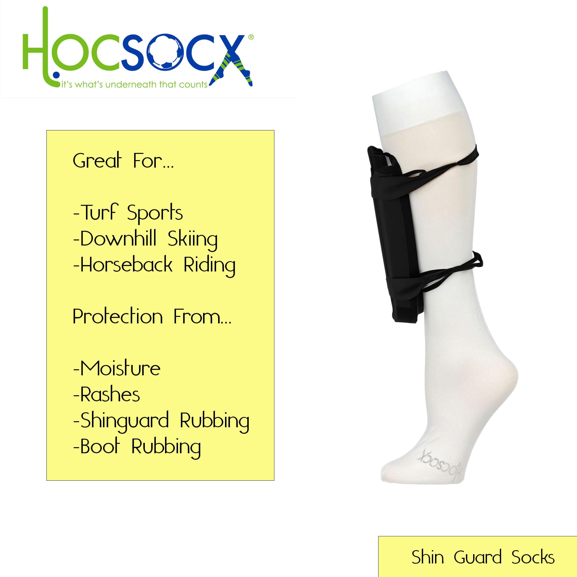 Hocsocx White Performance Liner Socks Moisture Wicking Protection for Field Hockey Soccer Ski Horseback Riding | Medium