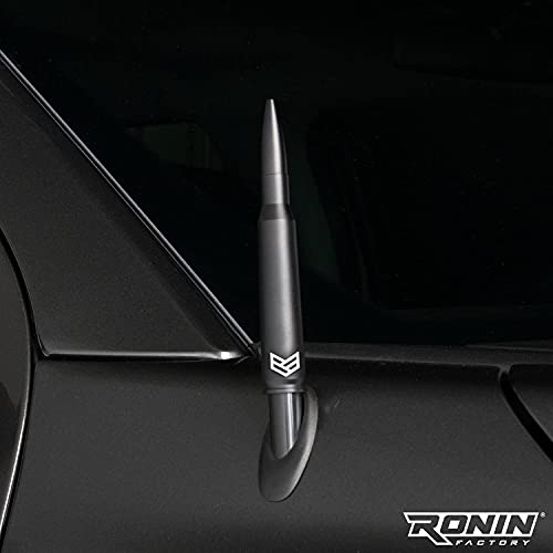 Ronin Factory 50 Cal Bullet Antenna for Ford F-150, F-250, F-350, Raptor, Bronco - Short Anti-Theft Replacement for Dodge RAM 1500