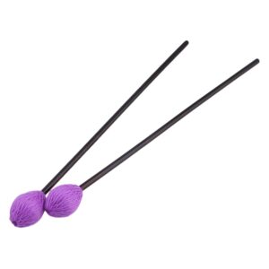 Maple Handles and Purple Woolen Yarn Head Soft Keyboard Marimba Mallets Pack of 2