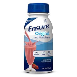 ensure original nutrition shake, strawberry, 8 ounces, 12 count