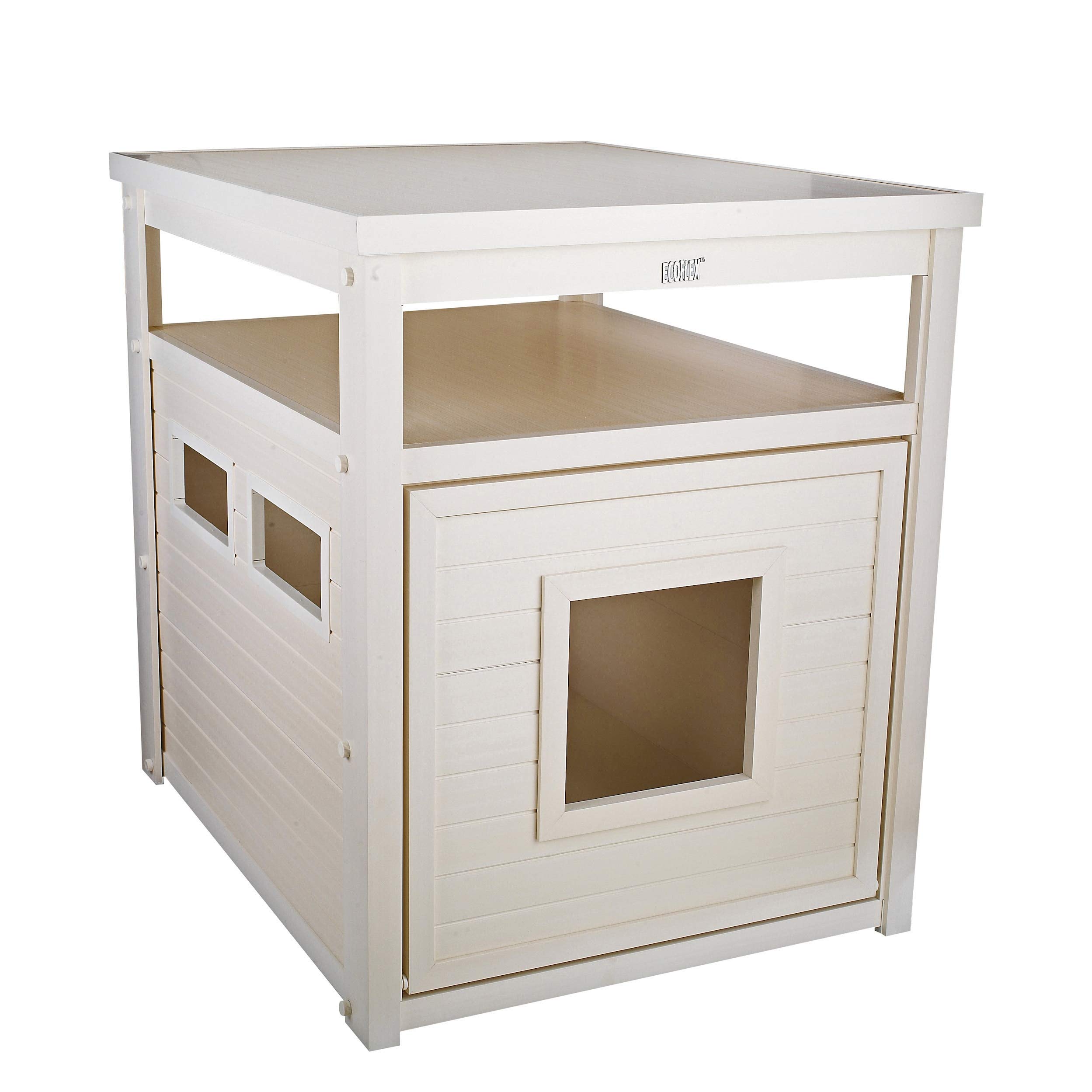 New Age Pet ECOFLEX® Jumbo Cat Box Cover and End Table with Litter Box Enclosure and a 10 Year Warranty Hides Unsightly Litter Box made with Moisture & Odor Resistant Composite Material