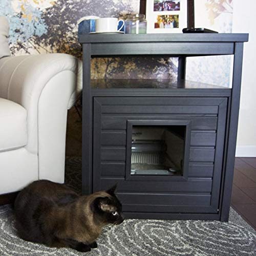 New Age Pet ECOFLEX® Jumbo Cat Box Cover and End Table with Litter Box Enclosure and a 10 Year Warranty Hides Unsightly Litter Box made with Moisture & Odor Resistant Composite Material