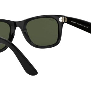 Ray-Ban Rb4340 Wayfarer Ease Square Sunglasses, Black/G-15 Green, 50 mm