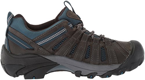 KEEN Men's Voyageur Low Height Breathable Hiking Shoes, Alcatraz/Legion Blue, 12