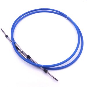 ABA-CABLE-08-GY Outboard Engine Remote Control Throttle Shift Cable 8ft for Yamaha Boat Motor Steering System 2.438m Blue, Universal type 3300/33C