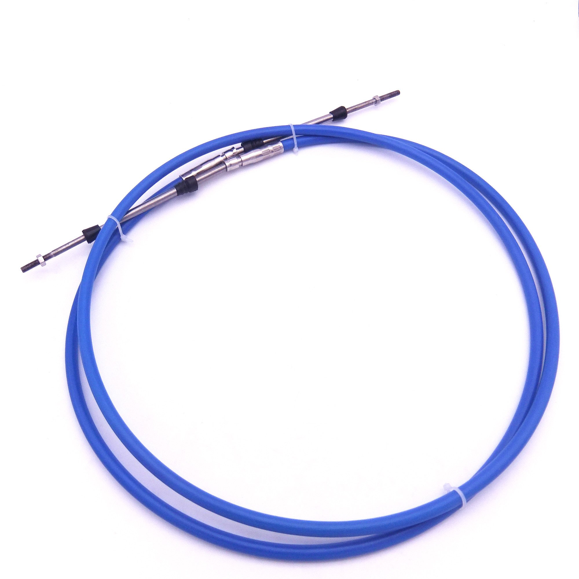 ABA-CABLE-08-GY Outboard Engine Remote Control Throttle Shift Cable 8ft for Yamaha Boat Motor Steering System 2.438m Blue, Universal type 3300/33C