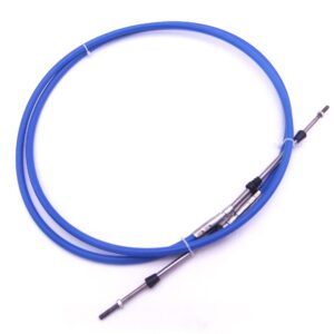 ABA-CABLE-08-GY Outboard Engine Remote Control Throttle Shift Cable 8ft for Yamaha Boat Motor Steering System 2.438m Blue, Universal type 3300/33C