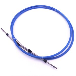 ABA-CABLE-08-GY Outboard Engine Remote Control Throttle Shift Cable 8ft for Yamaha Boat Motor Steering System 2.438m Blue, Universal type 3300/33C