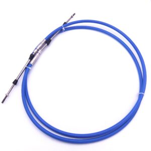 ABA-CABLE-08-GY Outboard Engine Remote Control Throttle Shift Cable 8ft for Yamaha Boat Motor Steering System 2.438m Blue, Universal type 3300/33C