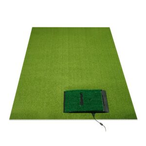 Orlimar Golf Mat for The OptiShot 2 Golf Simulators for Home (4 Foot X 5 Foot), Indoor Golf Turf Practice Mat with Pre-Cut Hole for OptiShot2 Golf Swing Analyzer Base