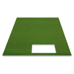 Orlimar Golf Mat for The OptiShot 2 Golf Simulators for Home (4 Foot X 5 Foot), Indoor Golf Turf Practice Mat with Pre-Cut Hole for OptiShot2 Golf Swing Analyzer Base