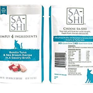 Sa-Shi Tuna And Sea Bream Cat Food Topper Case Of 8 Pouches (1 Pack)